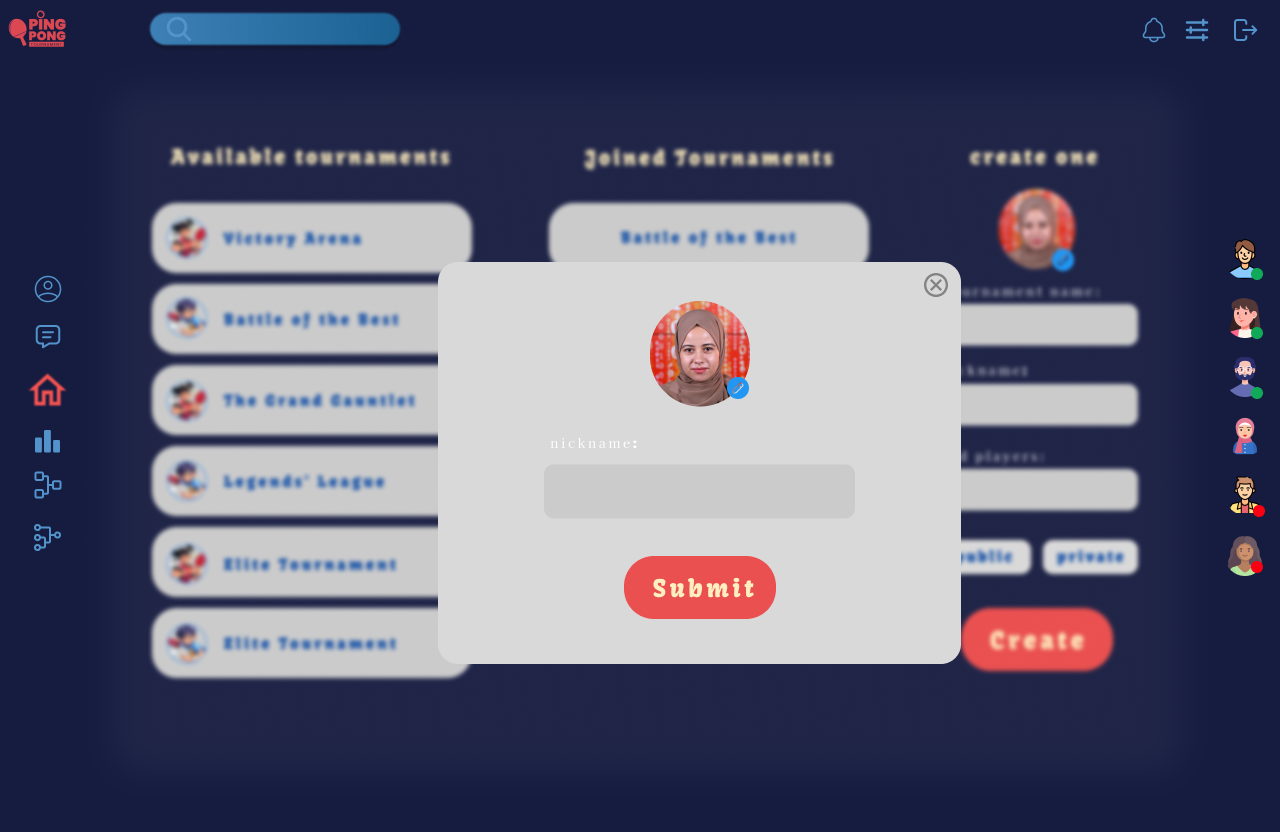 Join tournament